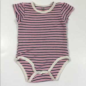 Girl’s Organic Cotton Striped Bodysuit 3-6 Months